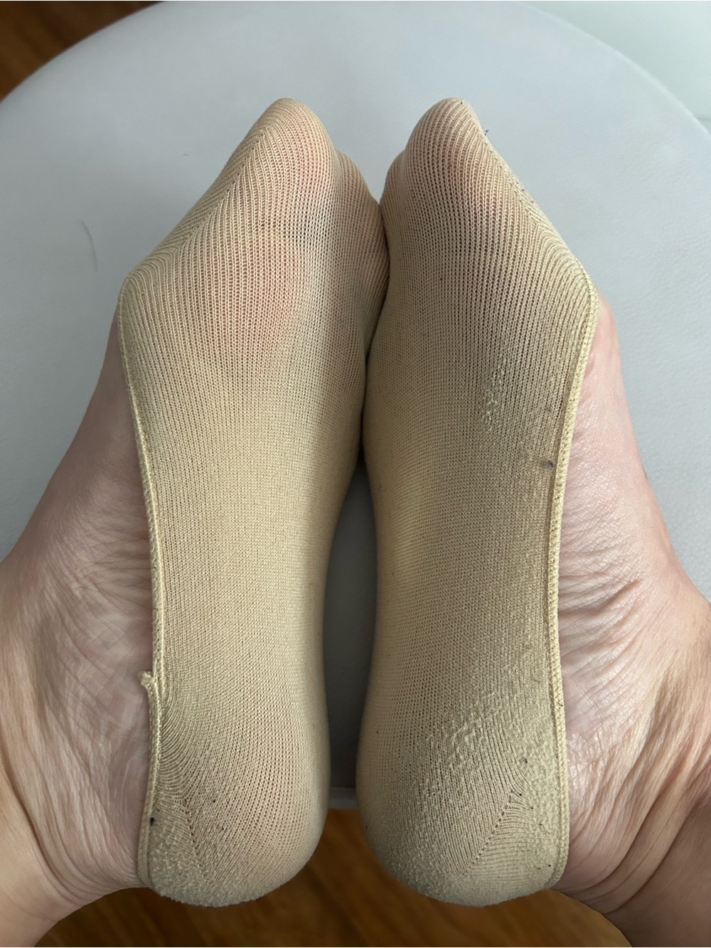 Women’s No-Show Footliner Socks in Nude (Beige) Well Worn - Picture 2 of 2